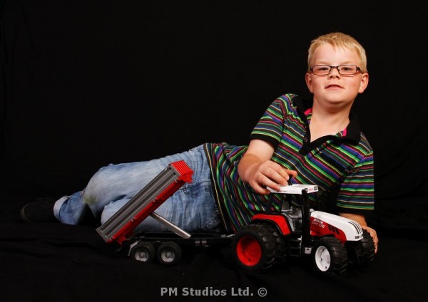 boy with tractor