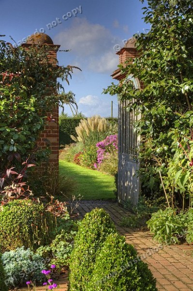 view to autumn garden