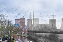 canal and river trust rugeley power station-3 compare-3 with f91 detail blend colour 16th January 2021: Rugeley Power Station old and new